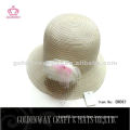 Ivory Wholesale straw hats with flower GW067